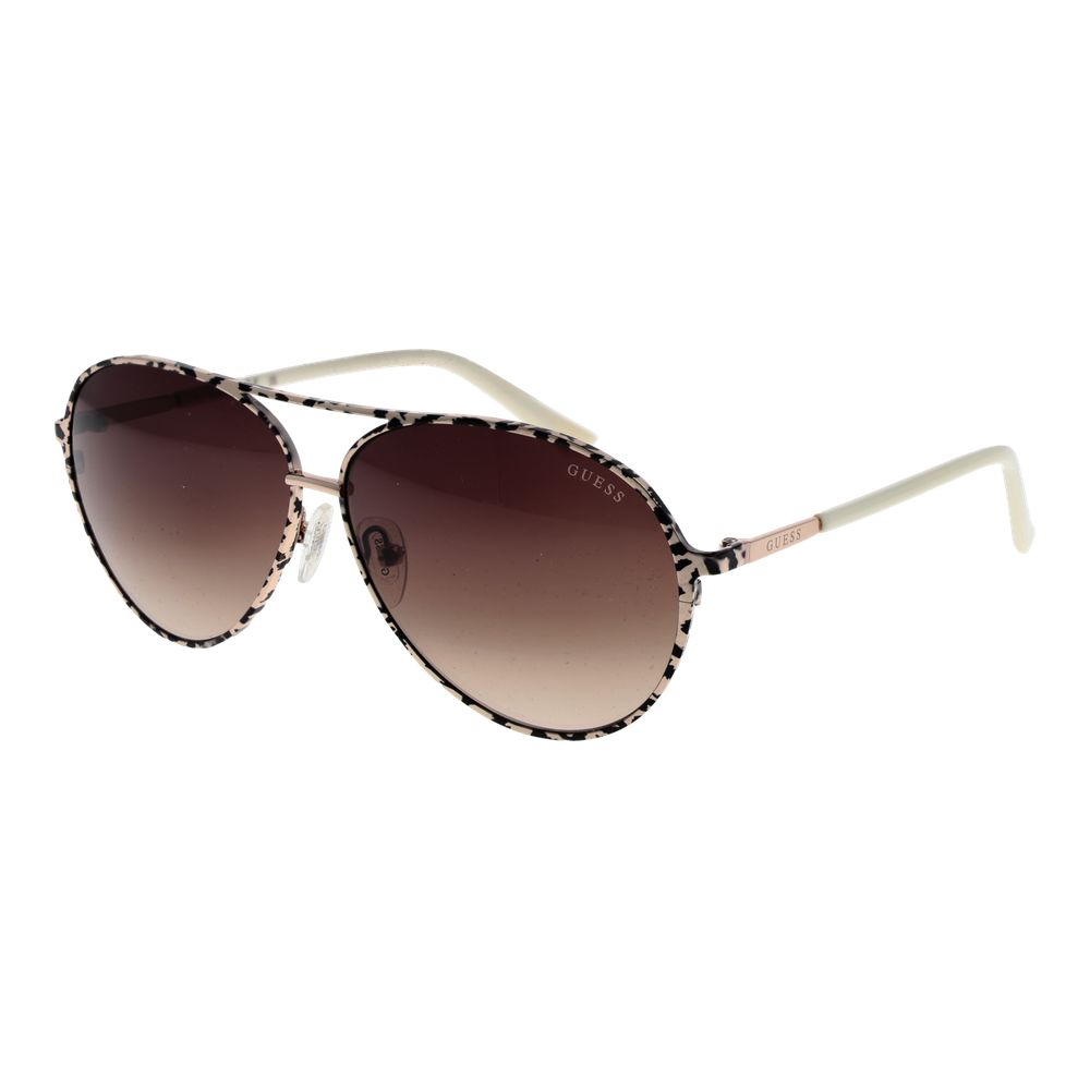 Guess Cremefarbene Metall-Sonnenbrille